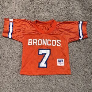 Vintage Wilson Denver Broncos Orange Football Jersey Kids Youth 2T 80s Nmbr 7